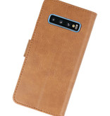 Bookstyle Wallet Cases Hoesje voor Samsung S10 Bruin