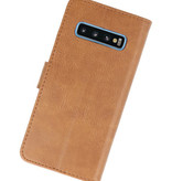 Bookstyle Wallet Taske Etui til Samsung S10 Brown