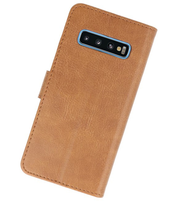 Bookstyle Wallet Cases Hoesje voor Samsung S10 Bruin