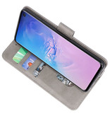 Bookstyle Wallet Cases Hoesje voor Samsung S10 Grijs