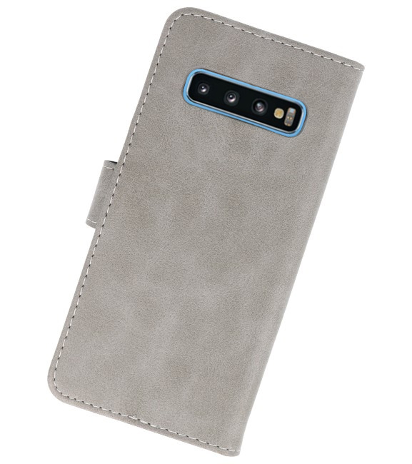 Bookstyle Wallet Cases Hoesje voor Samsung S10 Grijs