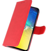 Bookstyle Wallet Taske Etui til Samsung S10e Red