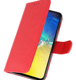 Funda Bookstyle Estuches para Samsung S10e Rojo