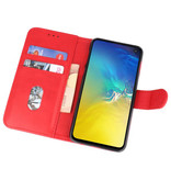 Etuis portefeuille Bookstyle Case pour Samsung S10e Rouge