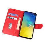 Etuis portefeuille Bookstyle Case pour Samsung S10e Rouge