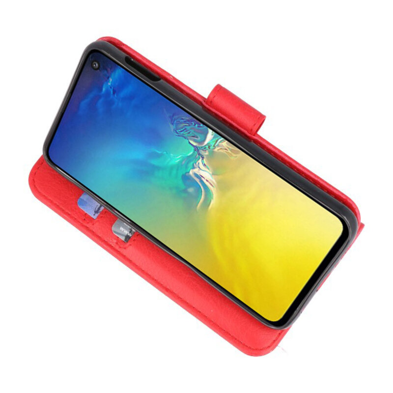 Etuis portefeuille Bookstyle Case pour Samsung S10e Rouge