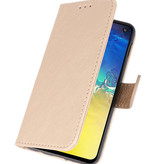 Bookstyle Wallet Cases Hoesje voor Samsung S10e Goud
