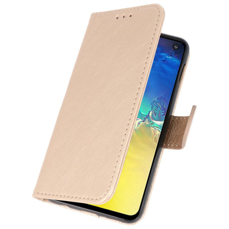 Bookstyle Wallet Cases für Samsung S10e Gold