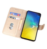 Custodia a portafoglio per Custodia per Samsung S10e Gold