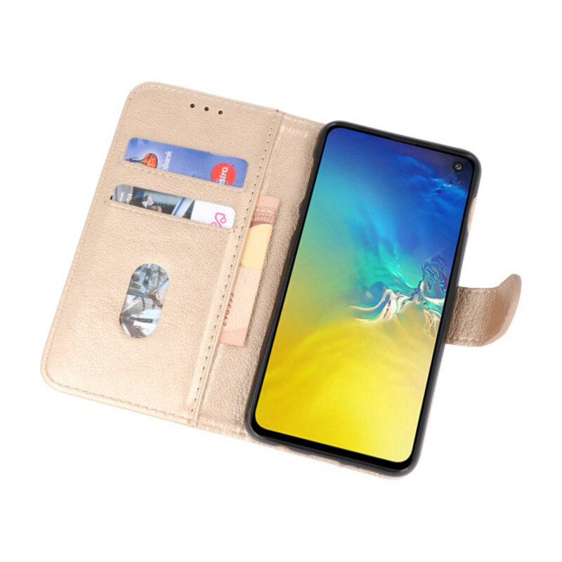 Fundas estilo billetera Bookstyle para Samsung S10e Gold