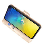 Etuis portefeuille Bookstyle Case pour Samsung S10e Gold