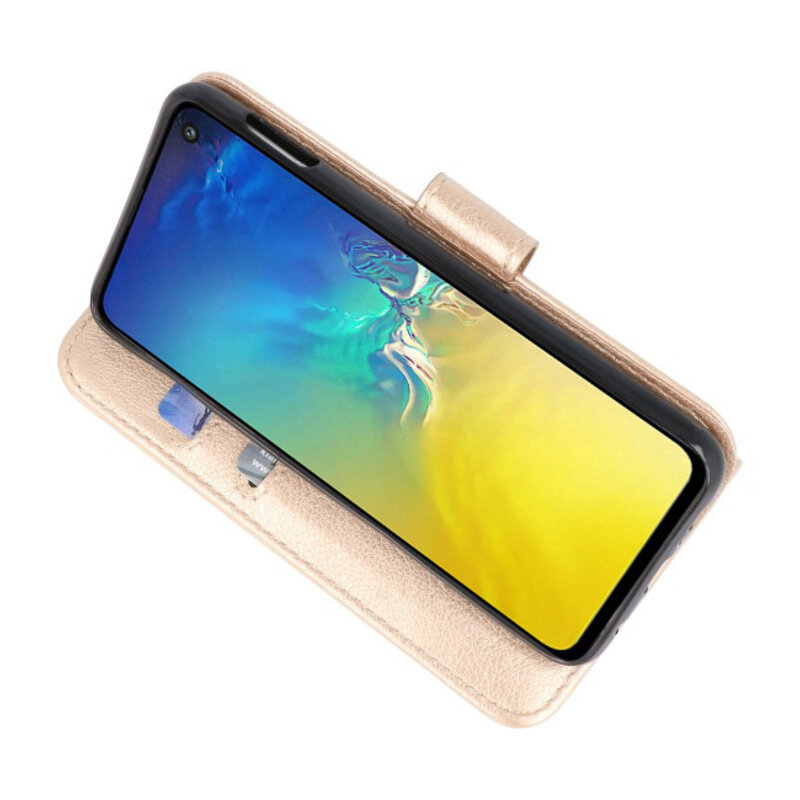 Custodia a portafoglio per Custodia per Samsung S10e Gold