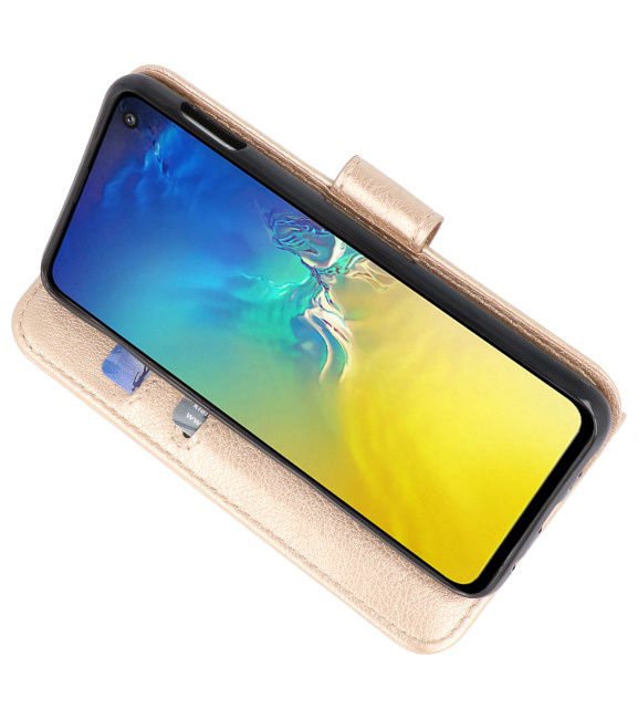 Custodia a portafoglio per Custodia per Samsung S10e Gold