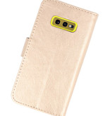 Etuis portefeuille Bookstyle Case pour Samsung S10e Gold