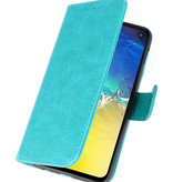 Bookstyle Wallet Taske Etui til Samsung S10e Green