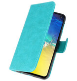 Etuis portefeuille Bookstyle Case pour Samsung S10e Vert