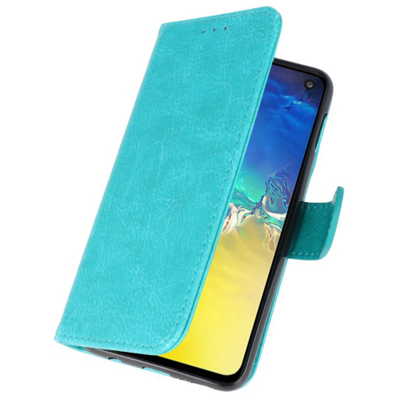 Etuis portefeuille Bookstyle Case pour Samsung S10e Vert