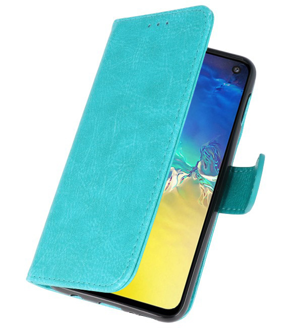 Bookstyle Wallet Cases Hoesje voor Samsung S10e Groen