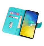 Etuis portefeuille Bookstyle Case pour Samsung S10e Vert