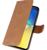 Etuis portefeuille Bookstyle Case pour Samsung S10e Brown