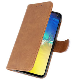 Bookstyle Wallet Taske Etui til Samsung S10e Brown