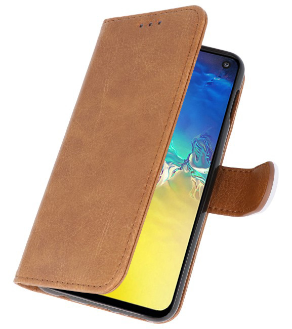 Bookstyle Wallet Cases Hoesje voor Samsung S10e Bruin