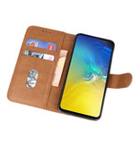 Bookstyle Wallet Taske Etui til Samsung S10e Brown