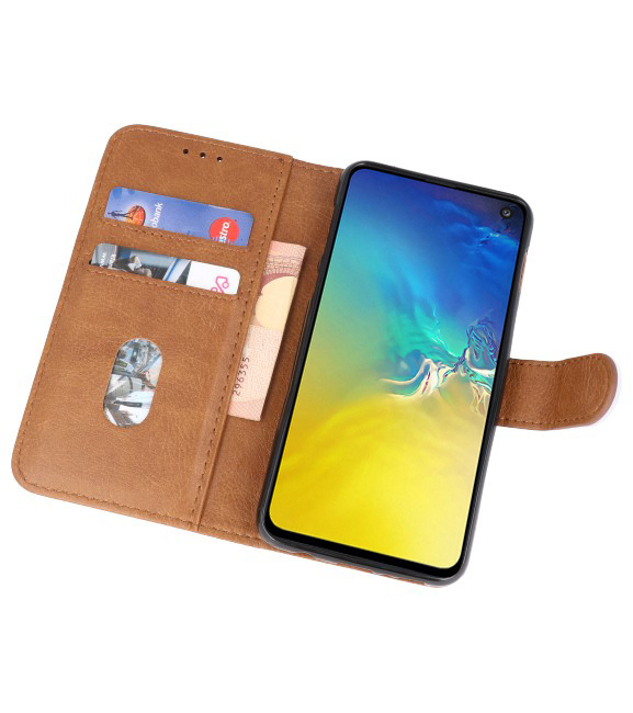 Bookstyle Wallet Taske Etui til Samsung S10e Brown