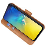Etuis portefeuille Bookstyle Case pour Samsung S10e Brown