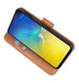 Bookstyle Wallet Taske Etui til Samsung S10e Brown