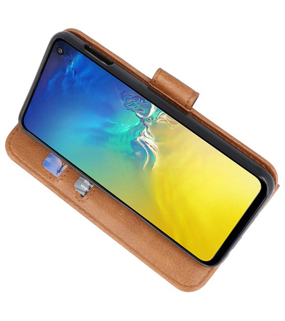 Bookstyle Wallet Cases Hoesje voor Samsung S10e Bruin