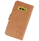 Fundas estilo billetera Bookstyle para Samsung S10e Marrón