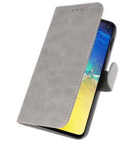 Bookstyle Wallet Cases Hoesje voor Samsung S10e Grijs