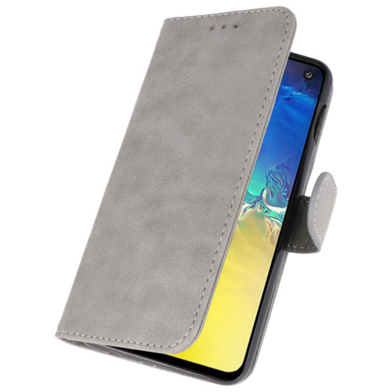Bookstyle Wallet Taske Etui til Samsung S10e Grå