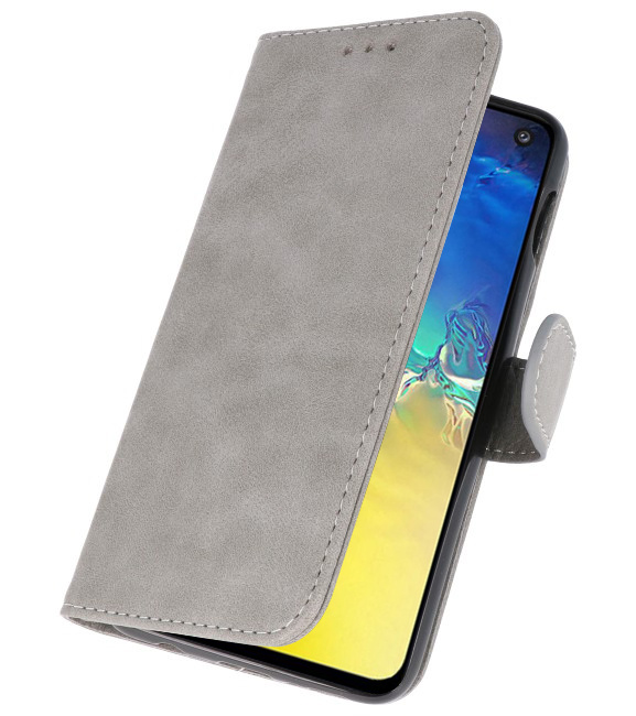 Bookstyle Wallet Cases Hoesje voor Samsung S10e Grijs