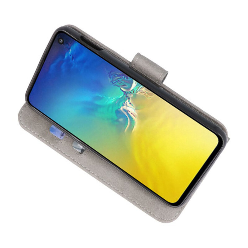 Étuis portefeuille Bookstyle Case pour Samsung S10e Grey