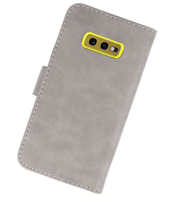 Bookstyle Wallet Cases Hoesje voor Samsung S10e Grijs