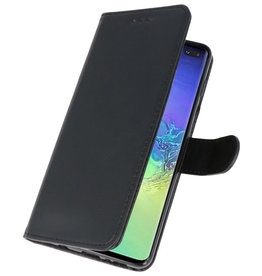 Etuis portefeuille Bookstyle Etui pour Samsung S10 Plus Noir