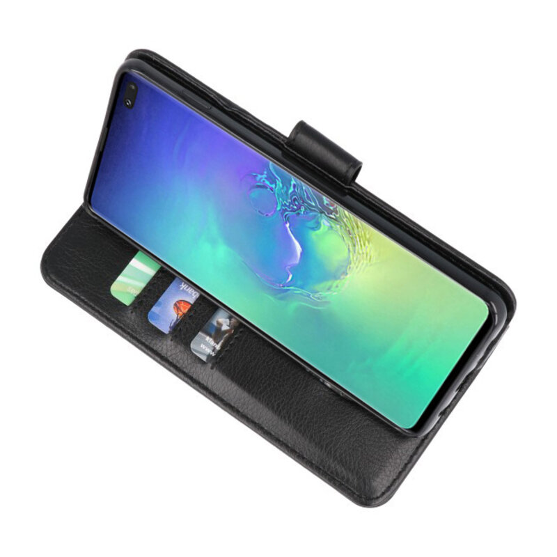 Bookstyle Wallet Taske Etui til Samsung S10 Plus Black