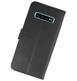 Fundas estilo billetera Bookstyle para Samsung S10 Plus negro