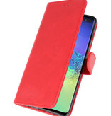 Bookstyle Wallet Cases Hülle für Samsung S10 Plus Rot