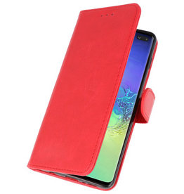 Bookstyle Wallet Taske Etui til Samsung S10 Plus Red