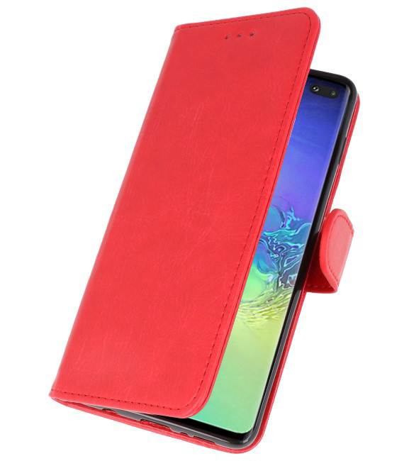 Bookstyle Wallet Cases Hülle für Samsung S10 Plus Rot