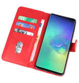Etuis portefeuille Bookstyle Etui pour Samsung S10 Plus Rouge