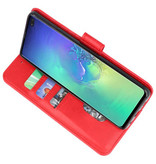 Bookstyle Wallet Cases Case for Samsung S10 Plus Red