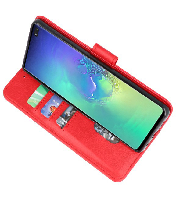 Bookstyle Wallet Cases Hoesje voor Samsung S10 Plus Rood