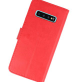 Bookstyle Wallet Cases Hülle für Samsung S10 Plus Rot