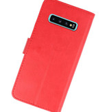 Bookstyle Wallet Taske Etui til Samsung S10 Plus Red