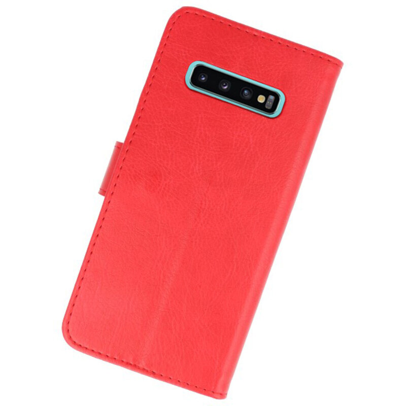 Bookstyle Wallet Taske Etui til Samsung S10 Plus Red