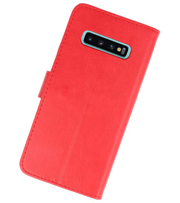 Bookstyle Wallet Taske Etui til Samsung S10 Plus Red